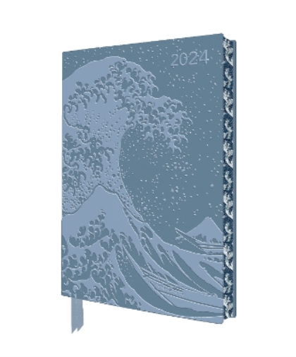 Katsushika Hokusai: The Great Wave 2024 Artisan Art Vegan Leather Diary - Page to View with Notes
