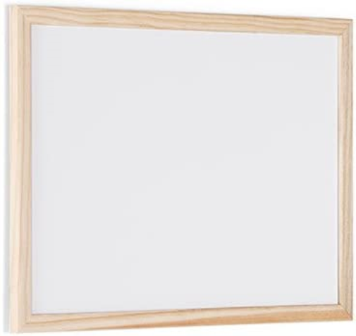 Bi-Office MP01001010 400 x 300 mm Drywipe Wood Frame Board - White
