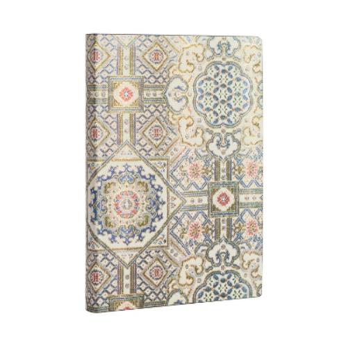 Ashta (Sacred Tibetan Textiles) Midi Lined Journal: Flexi softcover, 100 gsm, ribbon marker, memento pouch, book edge printing, no closure (Sared Tibetan Textiles