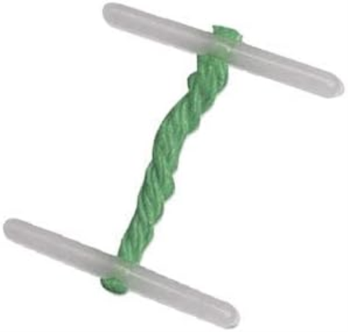 Q-Connect Plastic Ended Treasury Tag 127 mm - Pack of 100, Green