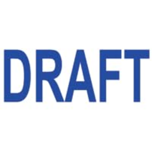 Colop"Draft" Green Line Word Stamp - Blue