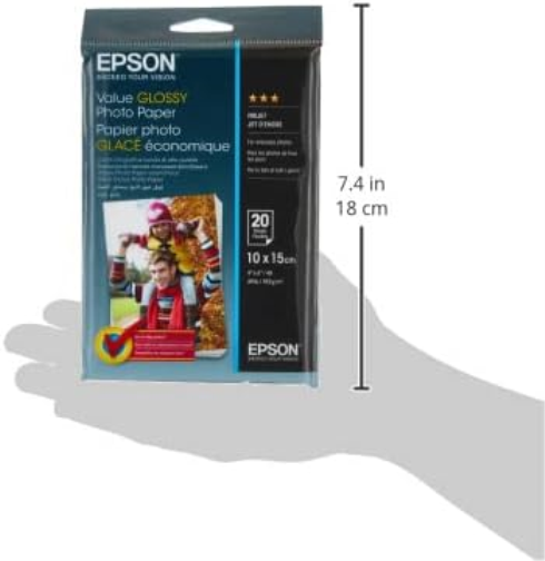 Epson Photo Paper 10 x 15 cm One Size 20 Sheets C13S400037