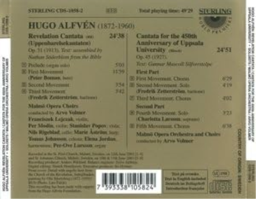Cantatas Vol. 2 (Volmer, Malmo Opera Orch and Choirs)