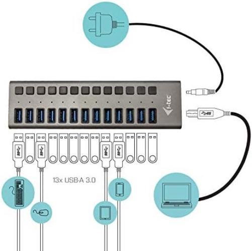 I-Tec Usb 3.0 Hub 13 Port 60 W I-Tec Usb 3.0 Hub 13 Port 60 W