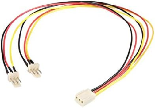 StarTech.com TX3 Fan Power Splitter Cable - Fan power splitter - 3 pin internal power (F) to 3 pin internal power (M) - 1 ft - TX3SPLIT12