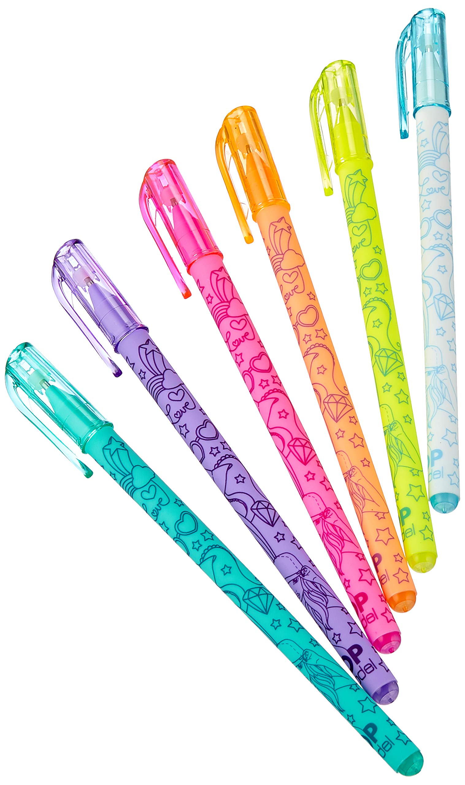 DEPESCHE TOPModel Neon Gelschreiber-Set grun, lila