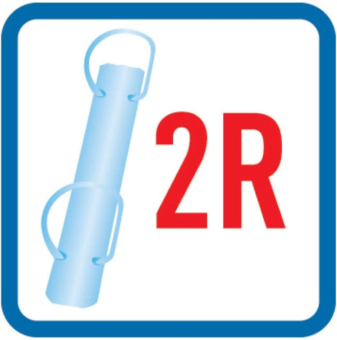 Herlitz 11205788 Ring Binder A4 Polypropylene 2-Ring Combination Mechanism 3.8 cm Spine 25 mm Filling Height Opaque Berry