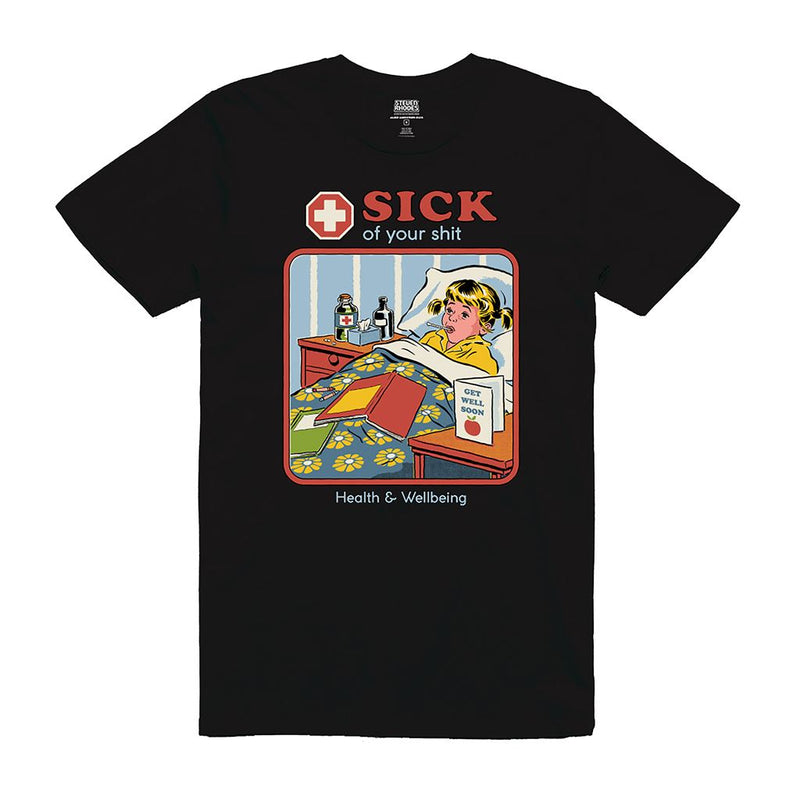 STEVEN RHODES (SICK OF YOUR SHIT) BLACK UNISEX T-SHIRT