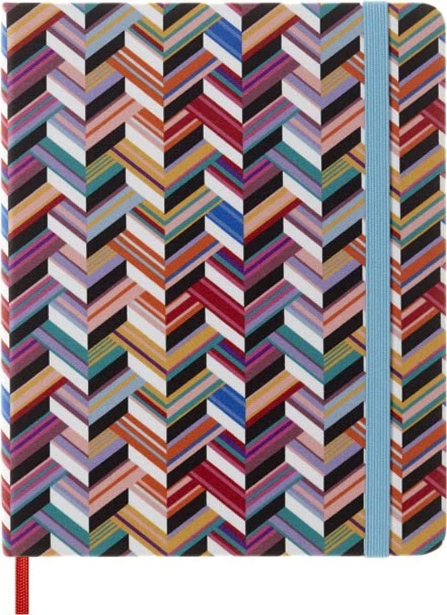 Moleskine - 12-Month Weekly Planner, Weekly Diary 2023, Missoni Limited Edition Planner, Multi-Color Theme, Canvas Hard Cover, Large Size 13 x 21 cm Multi-color Large Planner