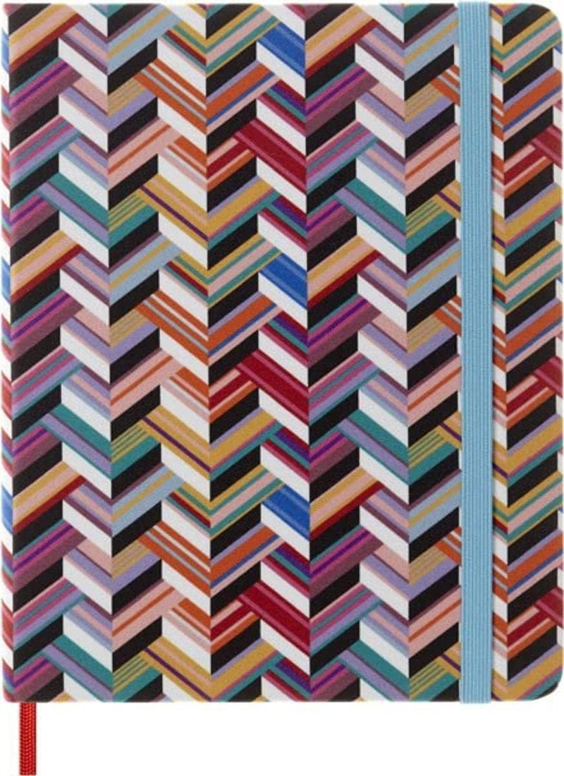 Moleskine - 12-Month Weekly Planner, Weekly Diary 2023, Missoni Limited Edition Planner, Multi-Color Theme, Canvas Hard Cover, Large Size 13 x 21 cm Multi-color Large Planner