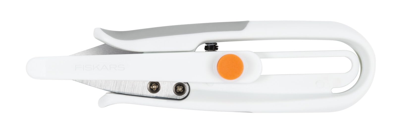 Fiskars Thread Cutting Shears, Stainless Steel, White/Orange, Standard Thread-Cutting Scissors - White