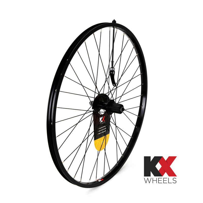 KX MTB 26" Singlewall Q/R Cassette Wheel Rim Brake (Rear) - Silver