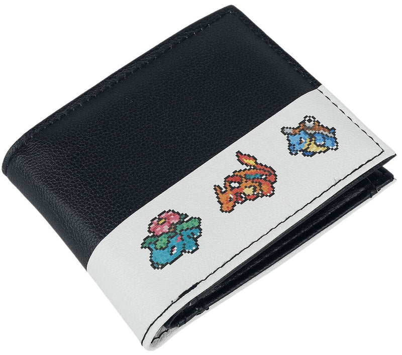 Pokémon Wallet Pixel Evolution Logo Official Black Bifold One Size black
