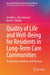 Quality of Life and Well-Being for Residents in Long-Term Care Communities