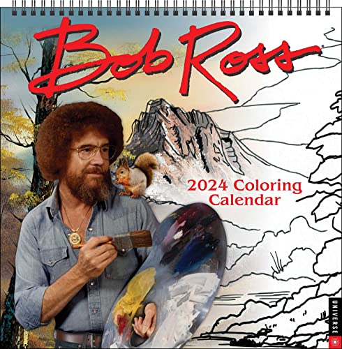 Wall - Cal 24 Bob Ross 2024 Coloring Wall Calen