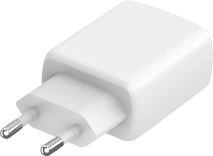 JUST GREEN Double Recyclable Home Charger USB A+C PD 37W (12+25W) Power Delivery White
