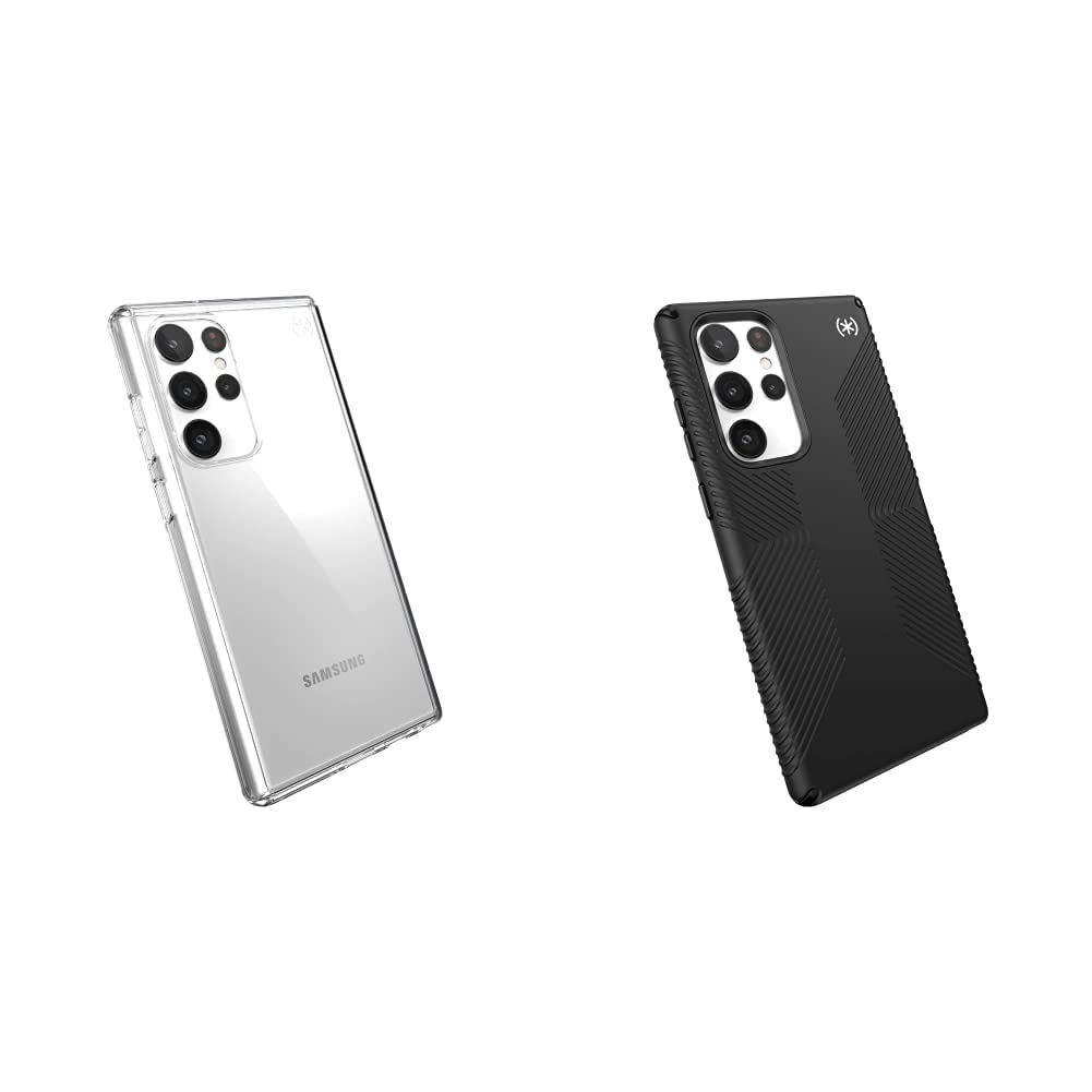 Speck Products Presidio Perfect Clear Samsung Galaxy S22 Ultra Case, Clear/Clear Presidio Perfect Clear Clear