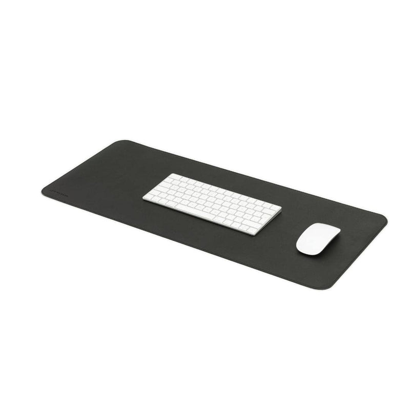Woodcessories - Vegan Leather Desk Pad, Black Desk Pad, Faux Leather, Realistic & Vegan (Black, L) Vegan Leather/Black
