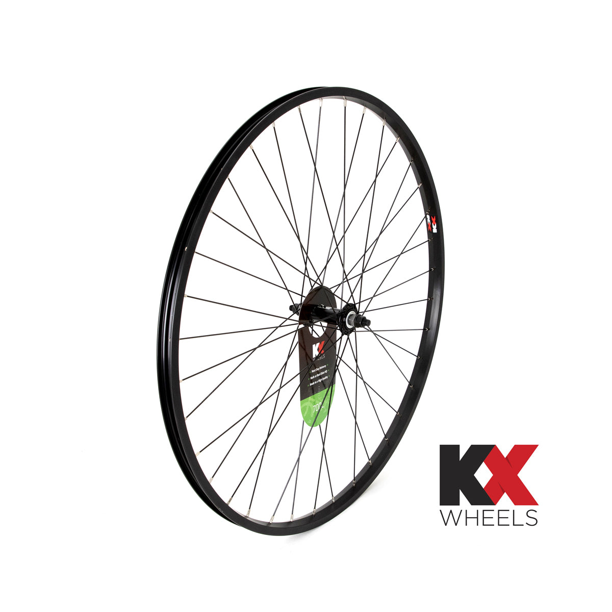 KX Hybrid 700C Singlewall Solid Axle Wheel Rim Brake (Front) - Silver