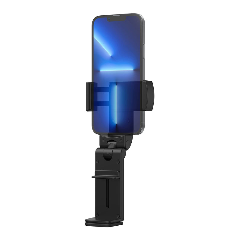 Xlayer Travel Buddy Clip On Travel Mount Holder for iPhone 11/X/12/13/14, Samsung, Huawei, No Grip Hands-Free Working, Rotating Tripod, Tilt and Rotating in All Directions