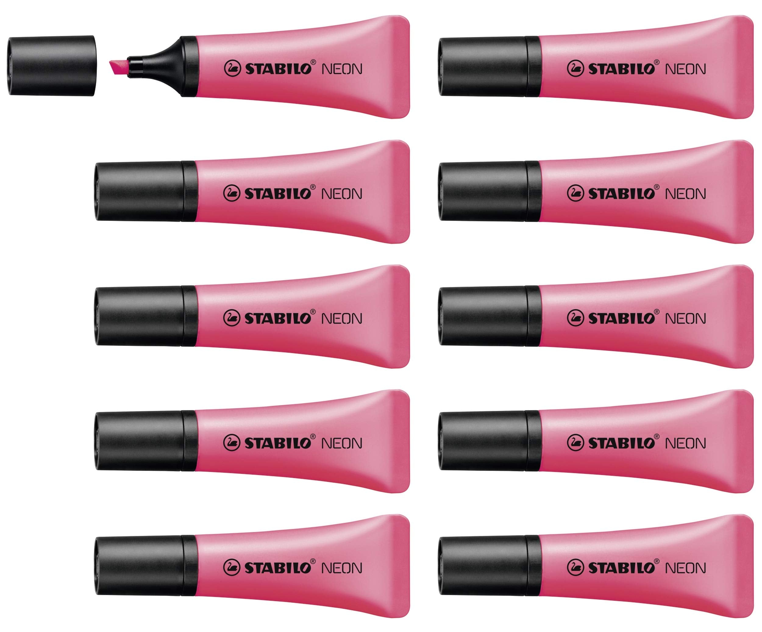 Highlighter - STABILO NEON - Pack of 10 - pink