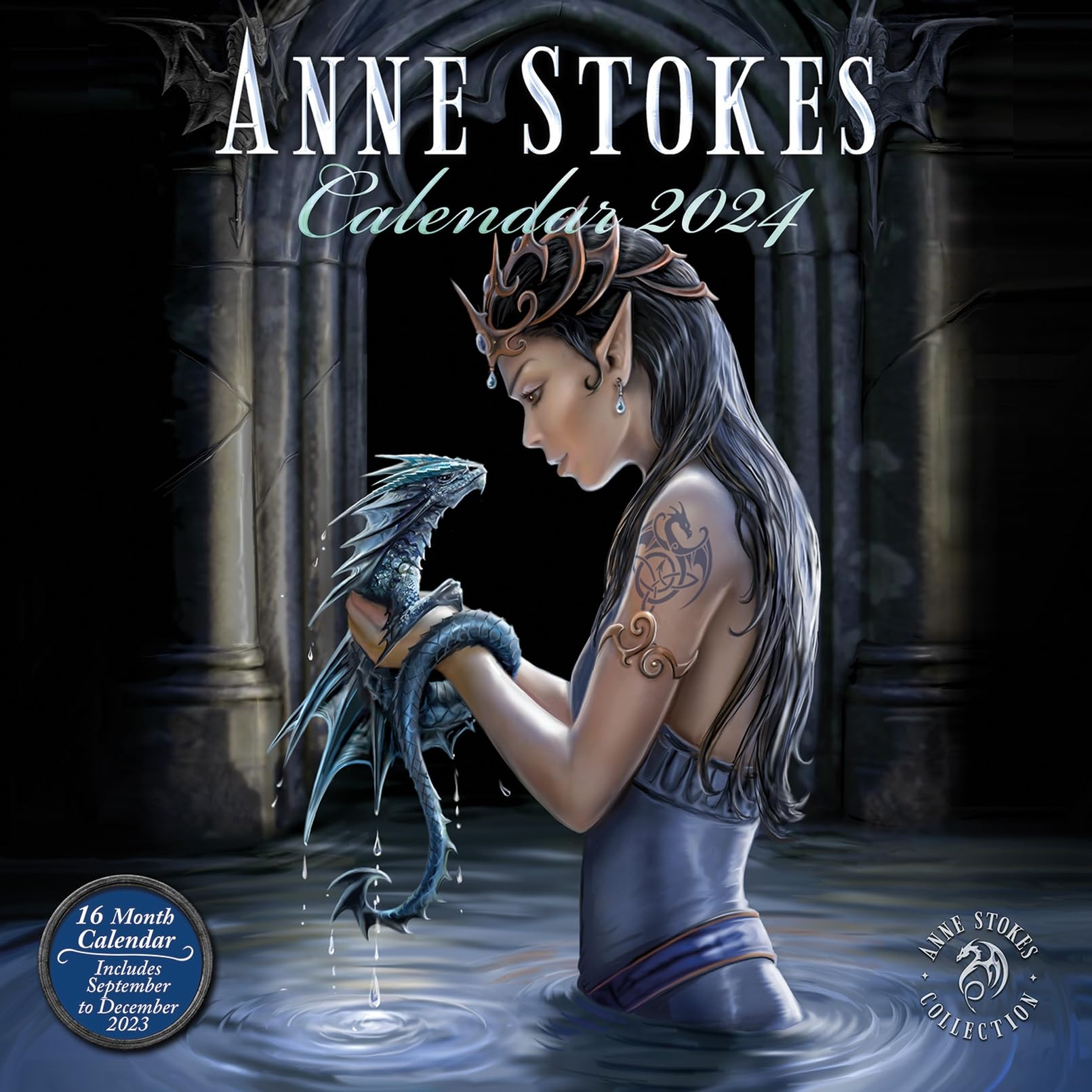 Anne Stokes Calendar 2024 - Month to a View Planner 30cm x 30cm - Official Merchandise