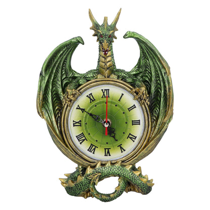 Emerald Chronology Green Dragon Wall Clock Plaque