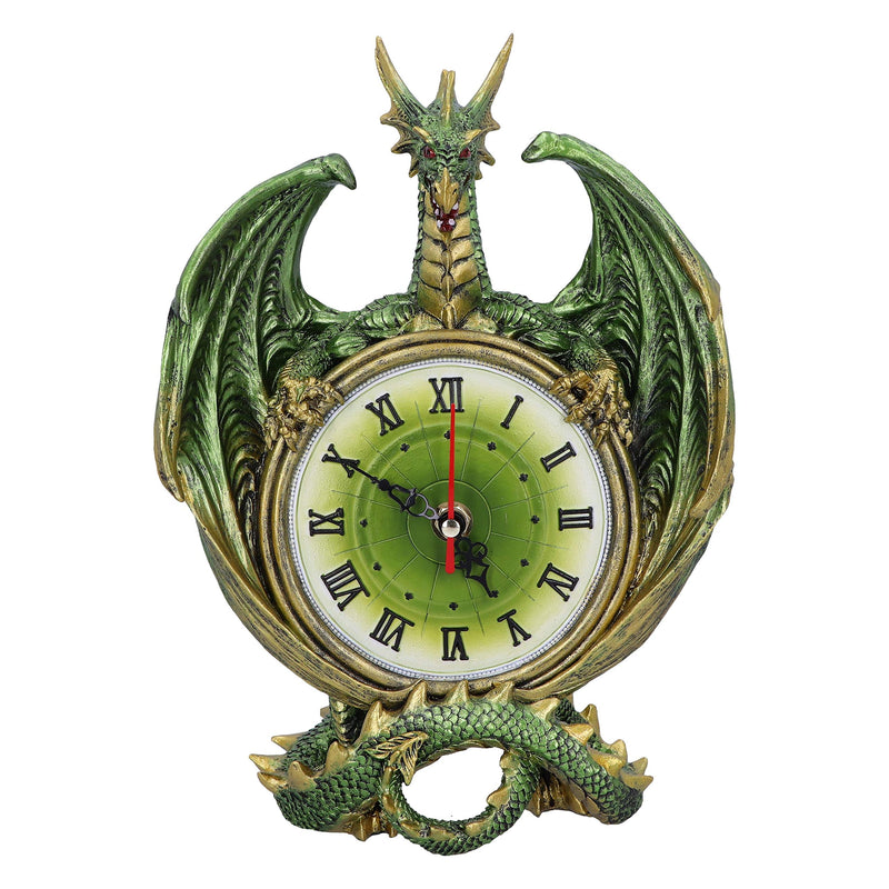 Emerald Chronology Green Dragon Wall Clock Plaque