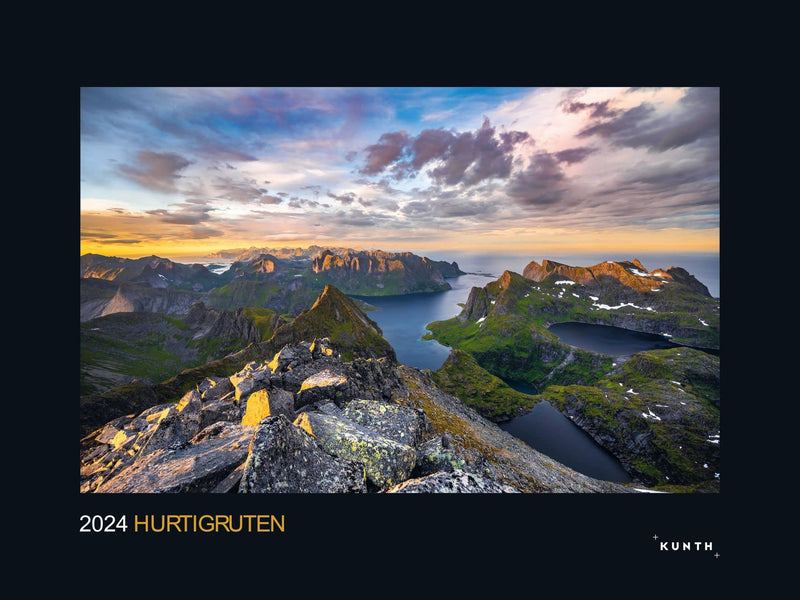 KUNTH Monats-Wandkalender Hurtigruten 2024