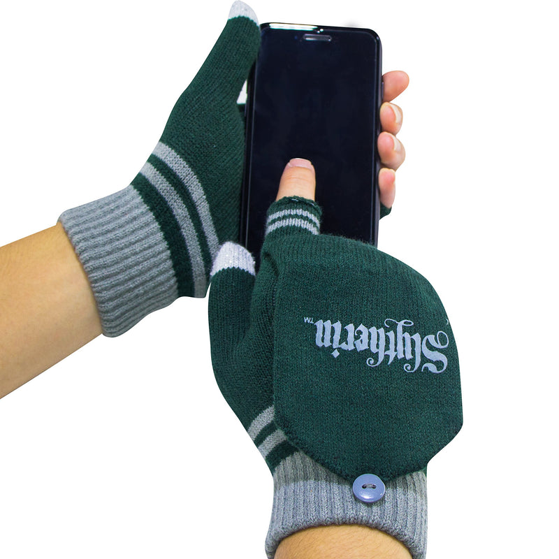 Cinereplicas Harry Potter - Gloves Fingerless Mitten - Official License Slytherin