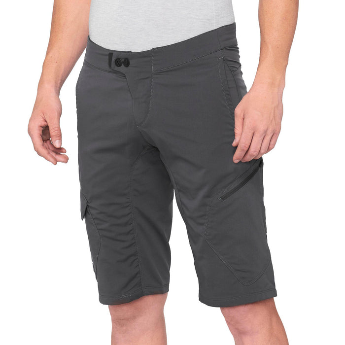 100% Ridecamp Shorts 2022 Charcoal 30"