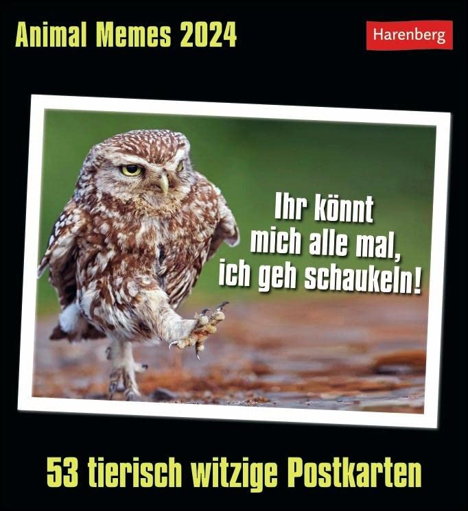 Harenberg Postkartenkalender Animal Memes 2024