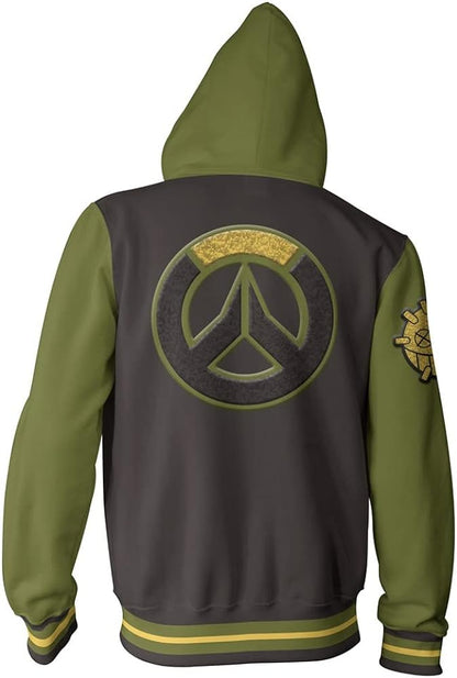 OVERWATCH - Varsity JUNKRAT Zip-up Hoodies (S)