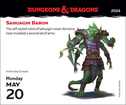 Dungeons & Dragons 2024 Day-To-Day Calendar