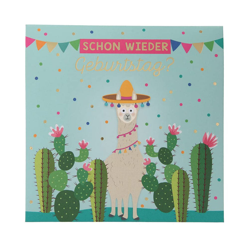 Depesche 0011694-025 Pop-Up Birthday Card Folding Card with Music, Light Elements and an Original Saying, Birthday Card with Envelope, Format 15.5 x 15.5 cm