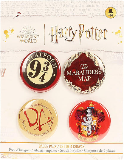 SD TOYS HARRY POTTER - Pack de 4 badges