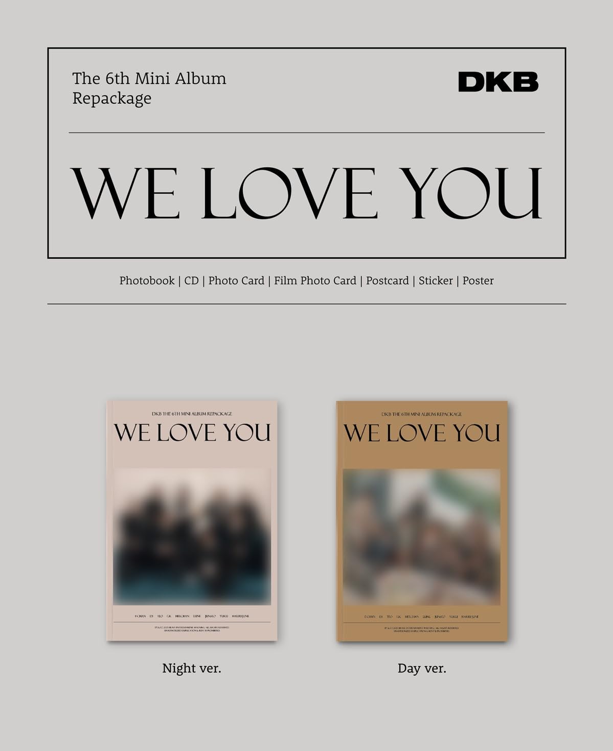 WE LOVE YOU - RANDOM COVER (POST) (STIC) (PHOB)