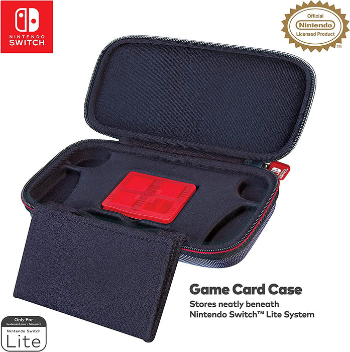 Game Traveler Nintendo Switch Lite Case - Switch Lite Carrying Case for Switch Lite, Hard Travel Case, Adjustable Viewing Stand, Bonus Game Case & Deluxe Carry Handle, Licensed Nintendo Game case