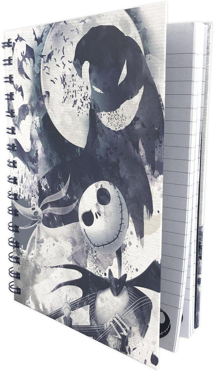 The Nightmare Before Christmas Notebook (Watercolour Design) Wiro A5 Writing Pad and Journal - Official Merchandise