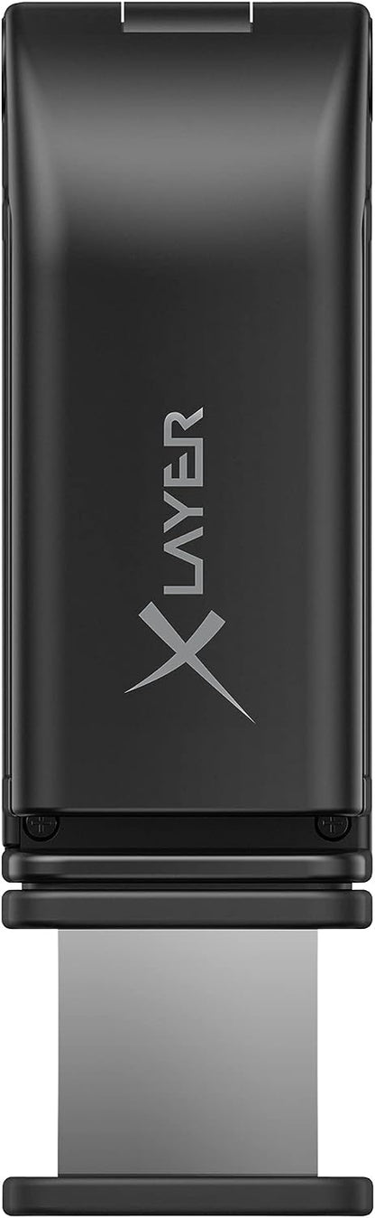 Xlayer Travel Buddy Clip On Travel Mount Holder for iPhone 11/X/12/13/14, Samsung, Huawei, No Grip Hands-Free Working, Rotating Tripod, Tilt and Rotating in All Directions