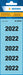 HERMA 1682 Year Numbers Stickers for Folders, 20 Sheets, 60 x 26 mm, 5 per Sheet, 100 Stickers, Self-Adhesive, Opaque Text Labels, Matte, 100 Adhesive Paper Labels, Blue 2022.