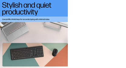 Hp 225 - Keyboard - 2.5-Zone Layout - Wireless - 2.4 Ghz - Uk - Black