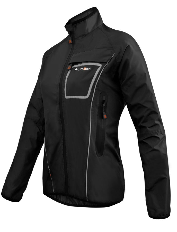 Funkier Storm WJ-1403 Ladies Waterproof Jacket in Black - Medium