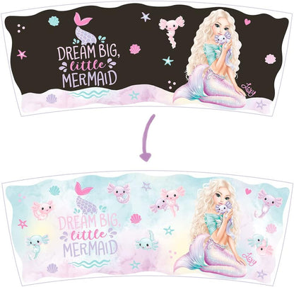 Depesche 12373 TOPModel Mermaid White with Model Pattern, Thermal Effect and Marine Design, Mug with Porcelain Handle, Approx. 320 ml, Multicoloured