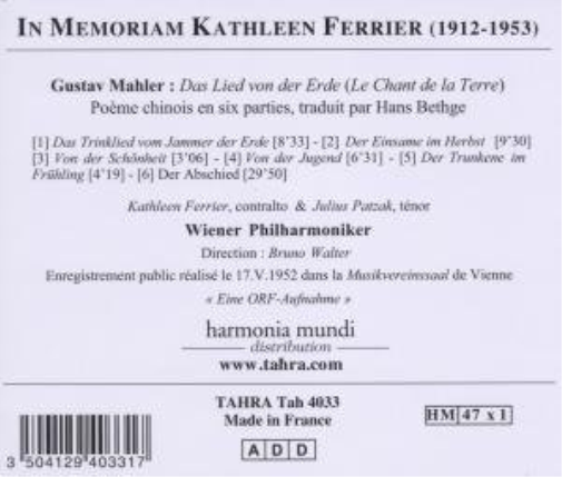 In Memoriam Kathleen Ferrier