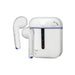 Techmade Wireless Earphones Charging Box Compatible with Voice Assistants, Integrated Microphone (White/Blue)
