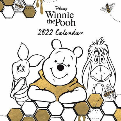Disney Winnie The Pooh Calendar 2022 - Month to a View Planner 30cm x 30cm - Official Merchandise