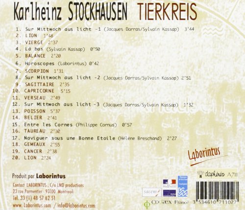 Karlheinz Stockhausen, Tierkreis