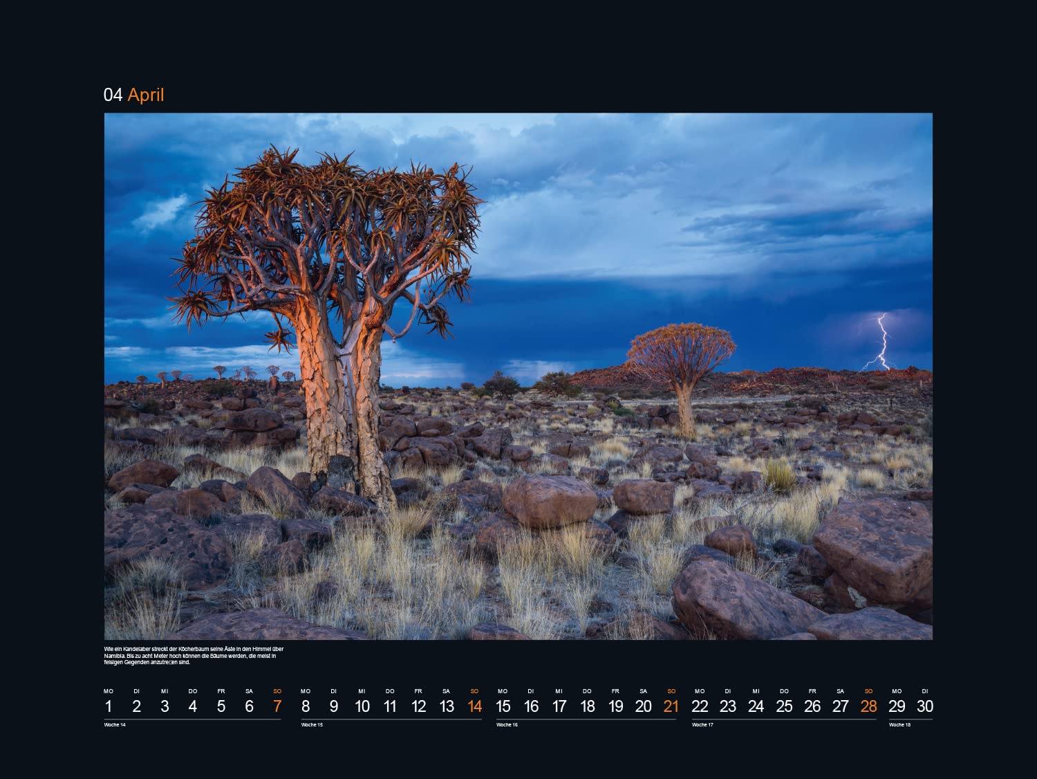 KUNTH Monats-Wandkalender Farben der Erde Afrika 2