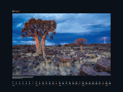 KUNTH Monats-Wandkalender Farben der Erde Afrika 2